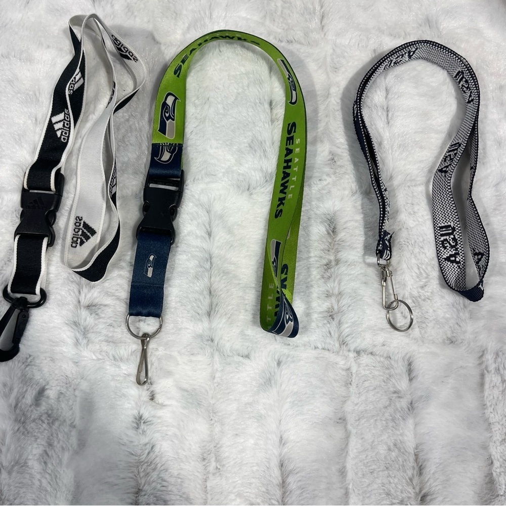 Adidas Black and White Lanyard Sets